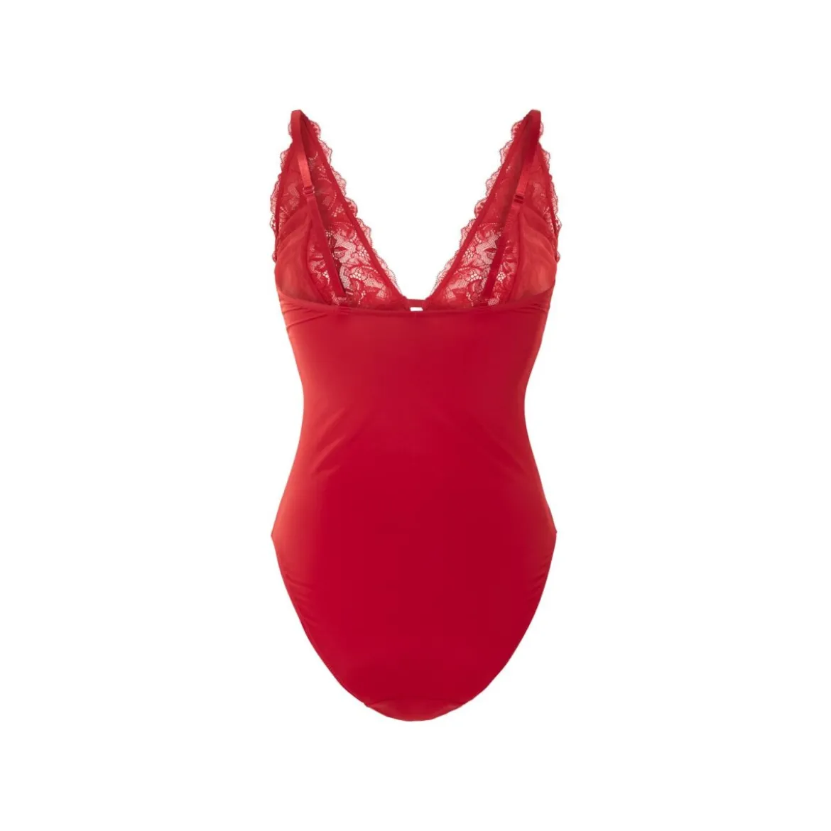esmara® Damen Body mit Spitze (Rot, S(36/38)) - B-Ware neuwertig