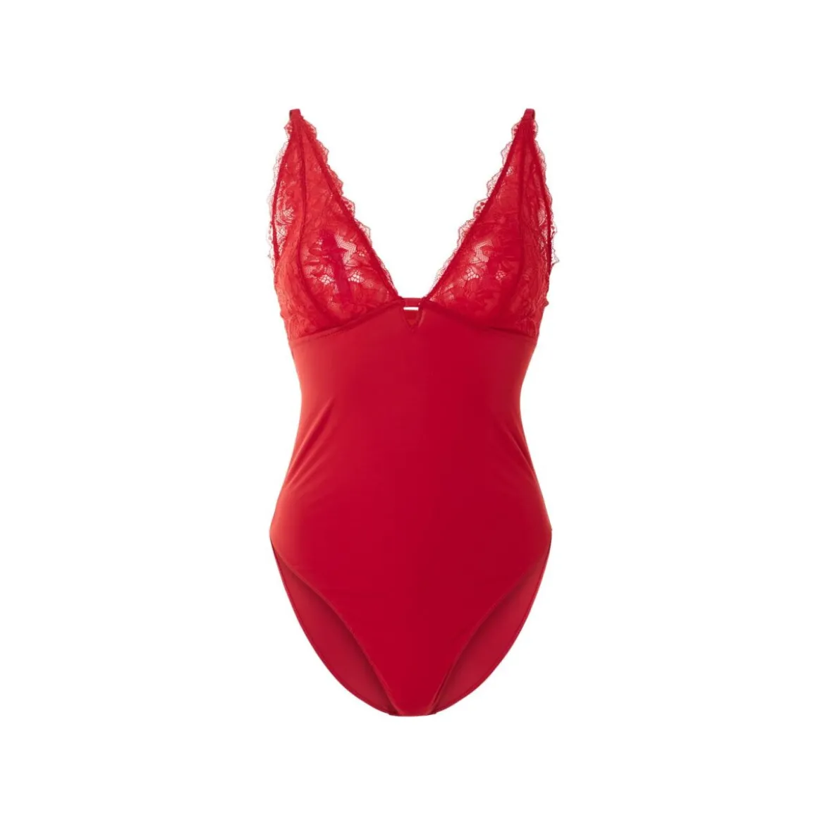 esmara® Damen Body mit Spitze (Rot, S(36/38)) - B-Ware neuwertig