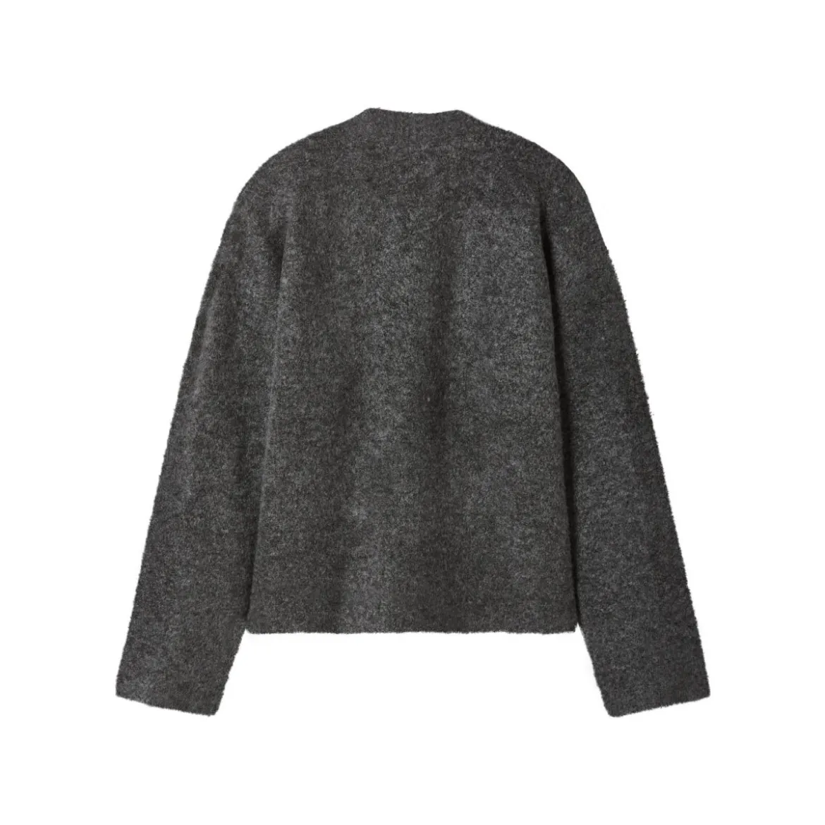 esmara® Damen Bouclé-Strickcardigan (Grau, L(44/46)) - B-Ware neuwertig