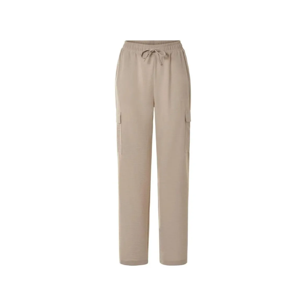 esmara® Damen Cargohose, leger geschnitten (Beige, M(40/42)) - B-Ware sehr gut