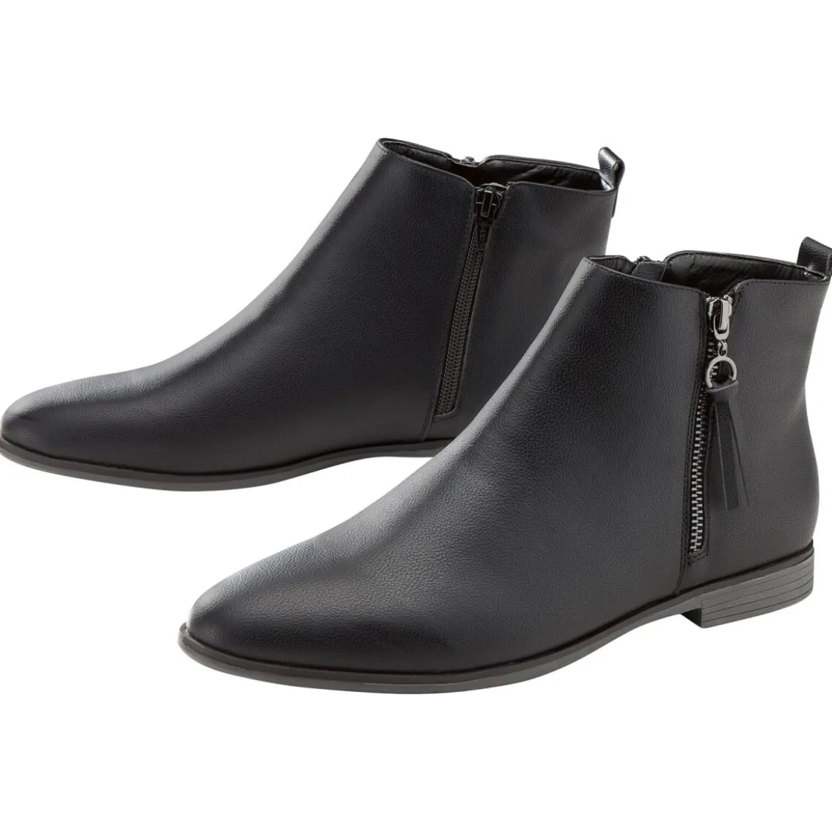 esmara® Damen Chelsea-Boots mit Reißverschluss (schwarz, 37) - B-Ware neuwertig