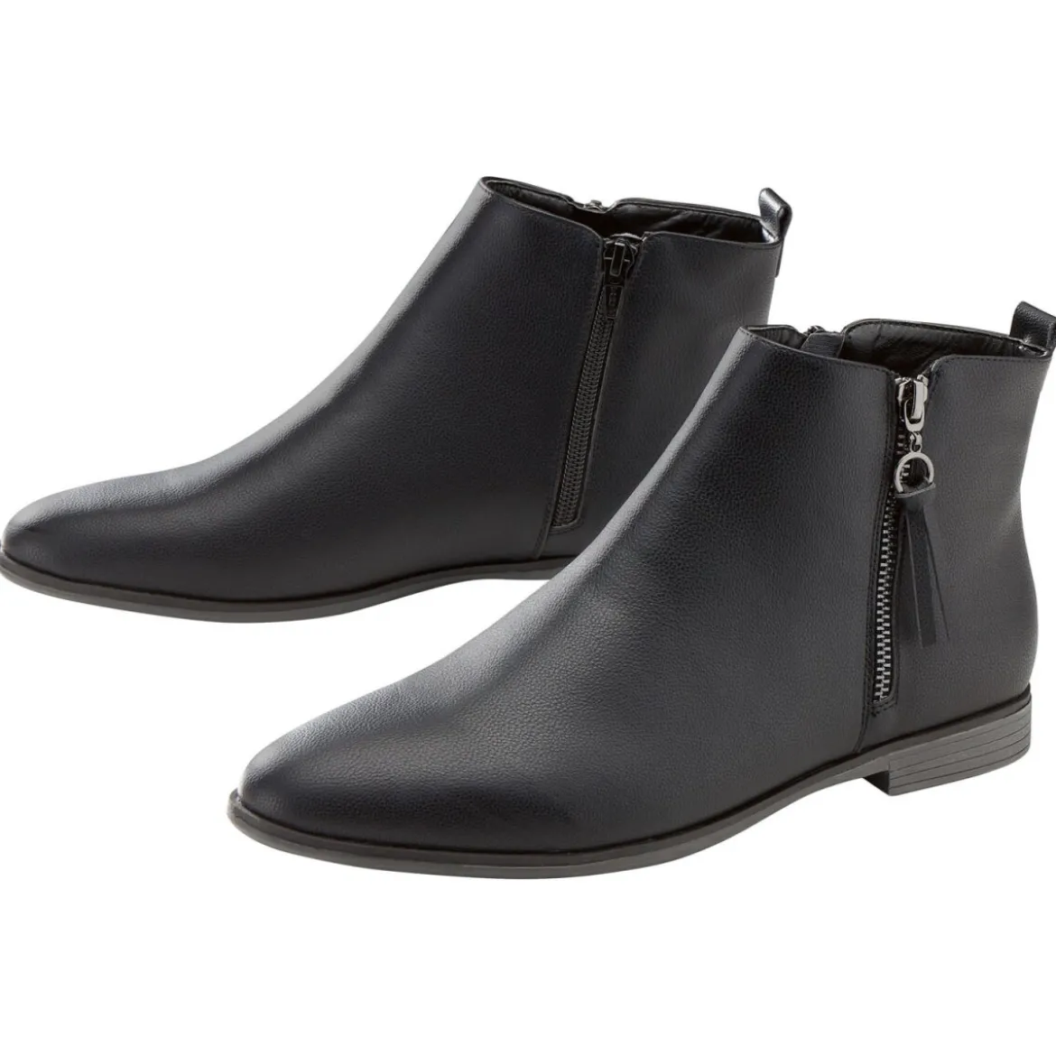 esmara® Damen Chelsea-Boots mit Reißverschluss (schwarz, 37) - B-Ware neuwertig