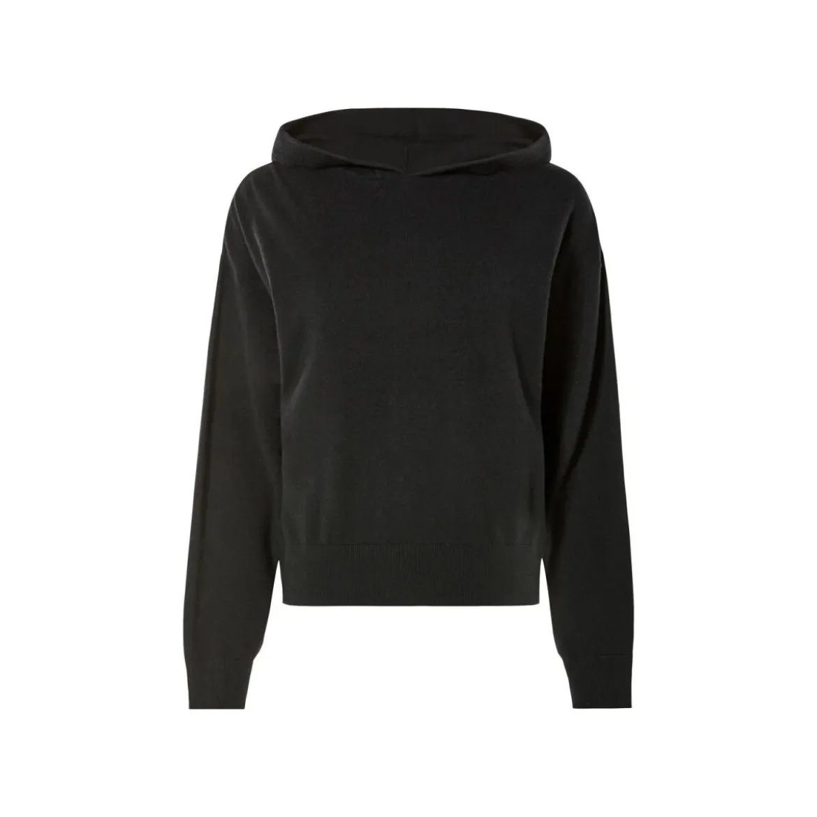 esmara® Damen Feinstrickpullover/ Feinstrick-Hoodie, leger geschnitten (Schwarz, S(36/38)) - B-Ware neuwertig