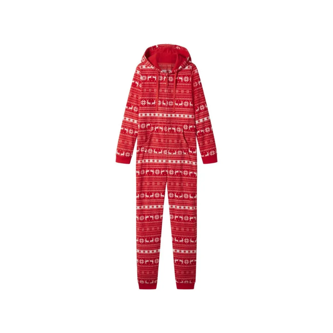 esmara® Damen Fleece-Jumpsuit (Rot, M(40/42)) - B-Ware neuwertig