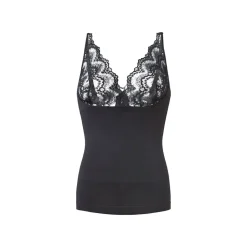 esmara® Damen Formhemd, mit eingestrickten Stützzonen (schmale Träger/schwarz, S(36/38)) - B-Ware neuwertig