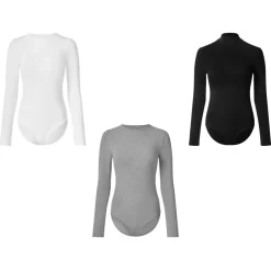 esmara® Damen Gerippter Langarmbody - B-Ware