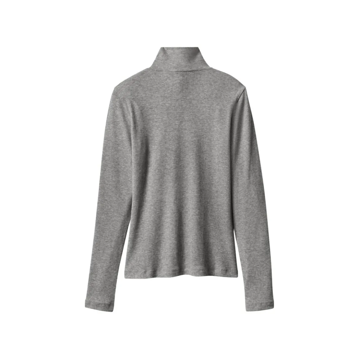 esmara® Damen Gerippte Rollkragenshirts, 2 Stück (schwarz/grau, S(36/38)) - B-Ware neuwertig