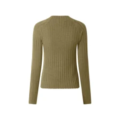 esmara® Damen Gerippter Strickpullover (Olive, XS (32/34)) - B-Ware neuwertig