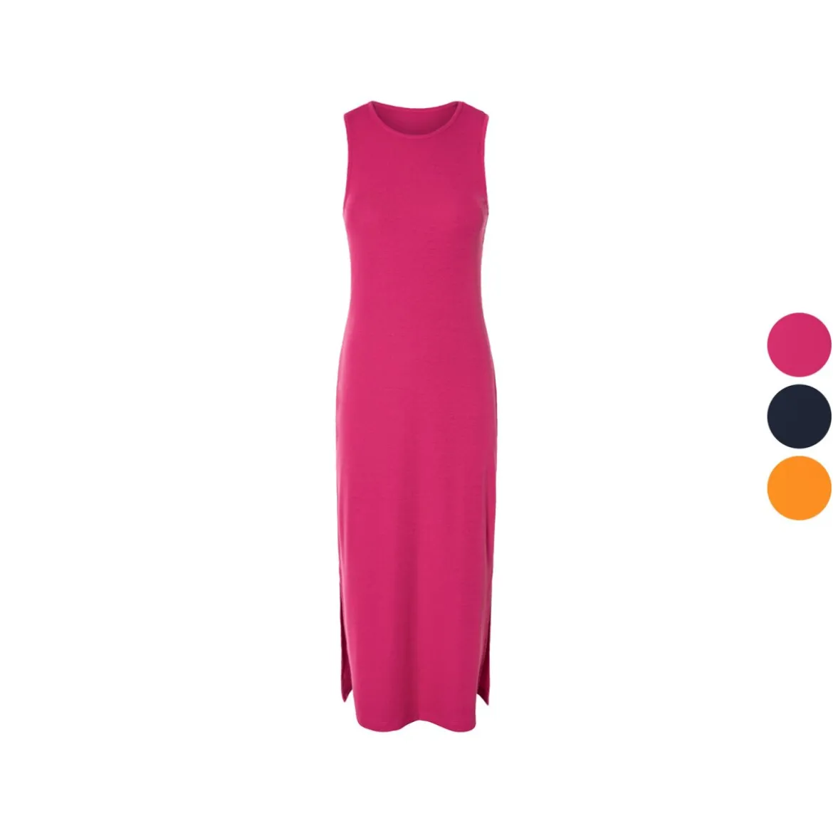 esmara® Damen Geripptes Kleid in Midilänge - B-Ware