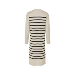 esmara® Damen Geripptes Strickkleid mit Rundhalsausschnitt (Streifen, L (44/46)) - B-Ware neuwertig