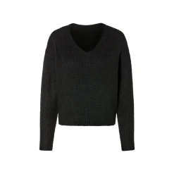 esmara® Damen Grobstrick-Pullover, mit Wollanteil (Schwarz, M(40/42)) - B-Ware neuwertig