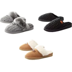 esmara® Damen Hausschuhe mit kuscheligem Lammfell gefüttert - B-Ware