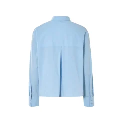ESMARA® Damen Hemd, weit geschnitten mit Kellerfalte (Blau, S(36/38)) - B-Ware sehr gut