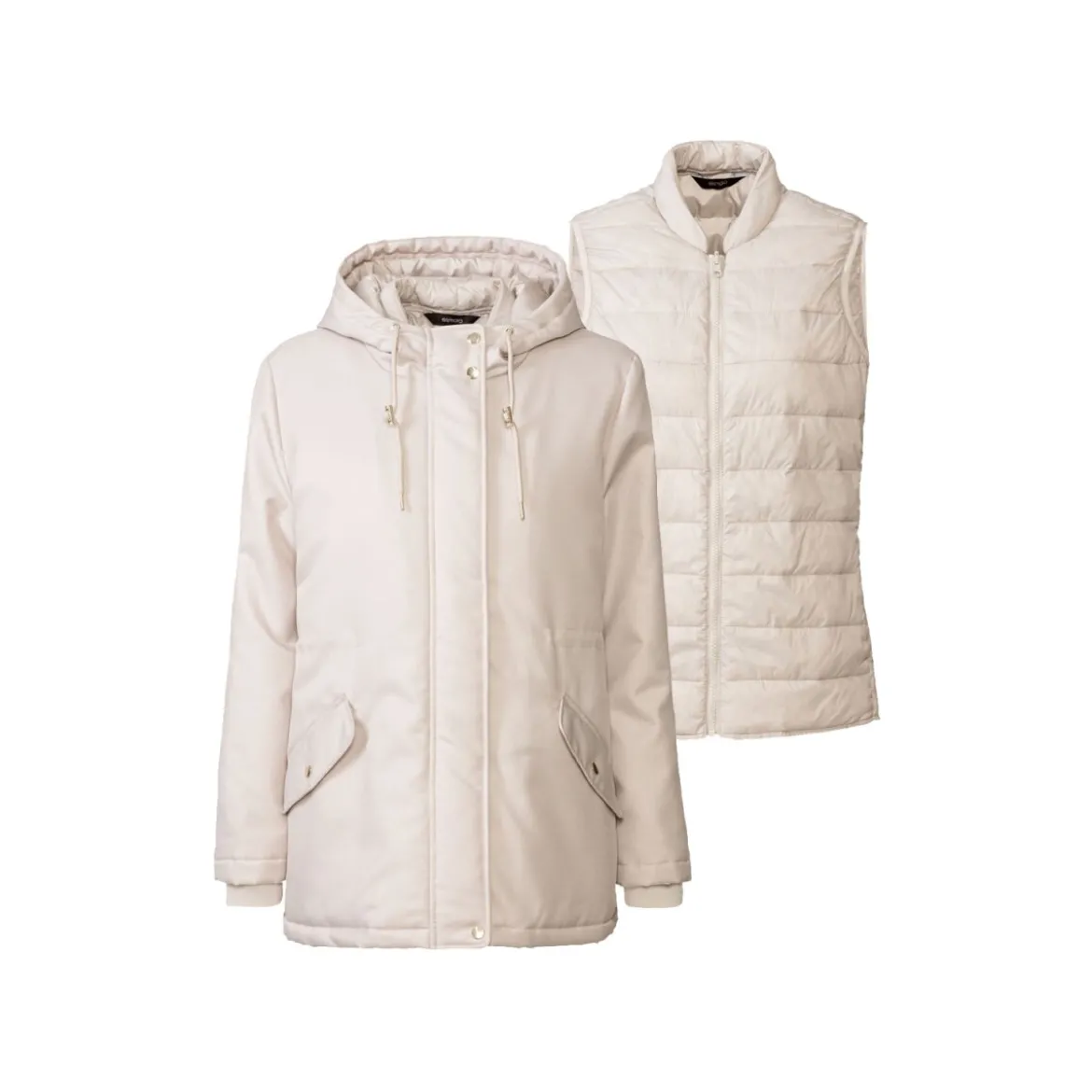 esmara Damen 3-in-1-Allwetterparka mit Weste - B-Ware
