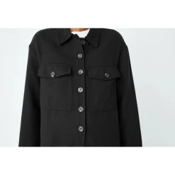 esmara® Damen Jacke, mit Brusttaschen (Schwarz, XS(32/34)) - B-Ware neuwertig