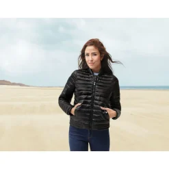 esmara® Damen Jacke mit wärmender, leichter High-Loft-Wattierung (schwarz, S (36/38)) - B-Ware neuwertig