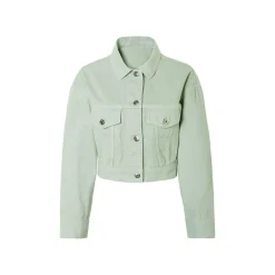 esmara® Damen Jeansjacke in Cropped-Länge (Hellgrün, 40) - B-Ware neuwertig