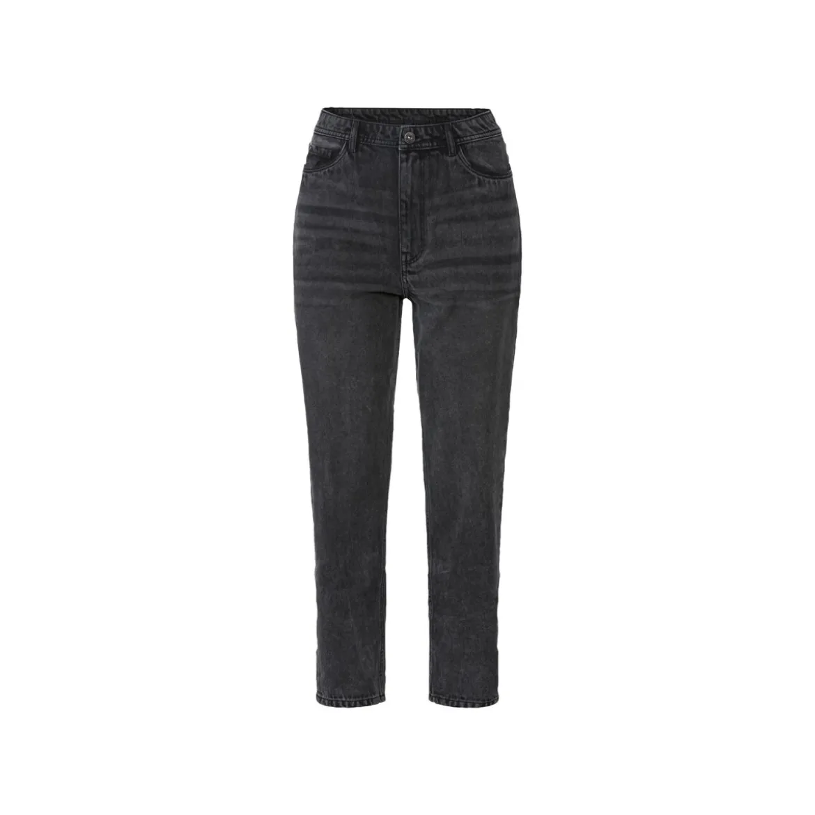 esmara® Damen Jeans, Mom Fit, hohe Leibhöhe (Schwarz, 40) - B-Ware neuwertig