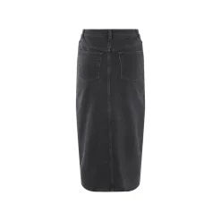 ESMARA® Damen Jeansrock, in Midi-Länge (Grau, 38) - B-Ware neuwertig