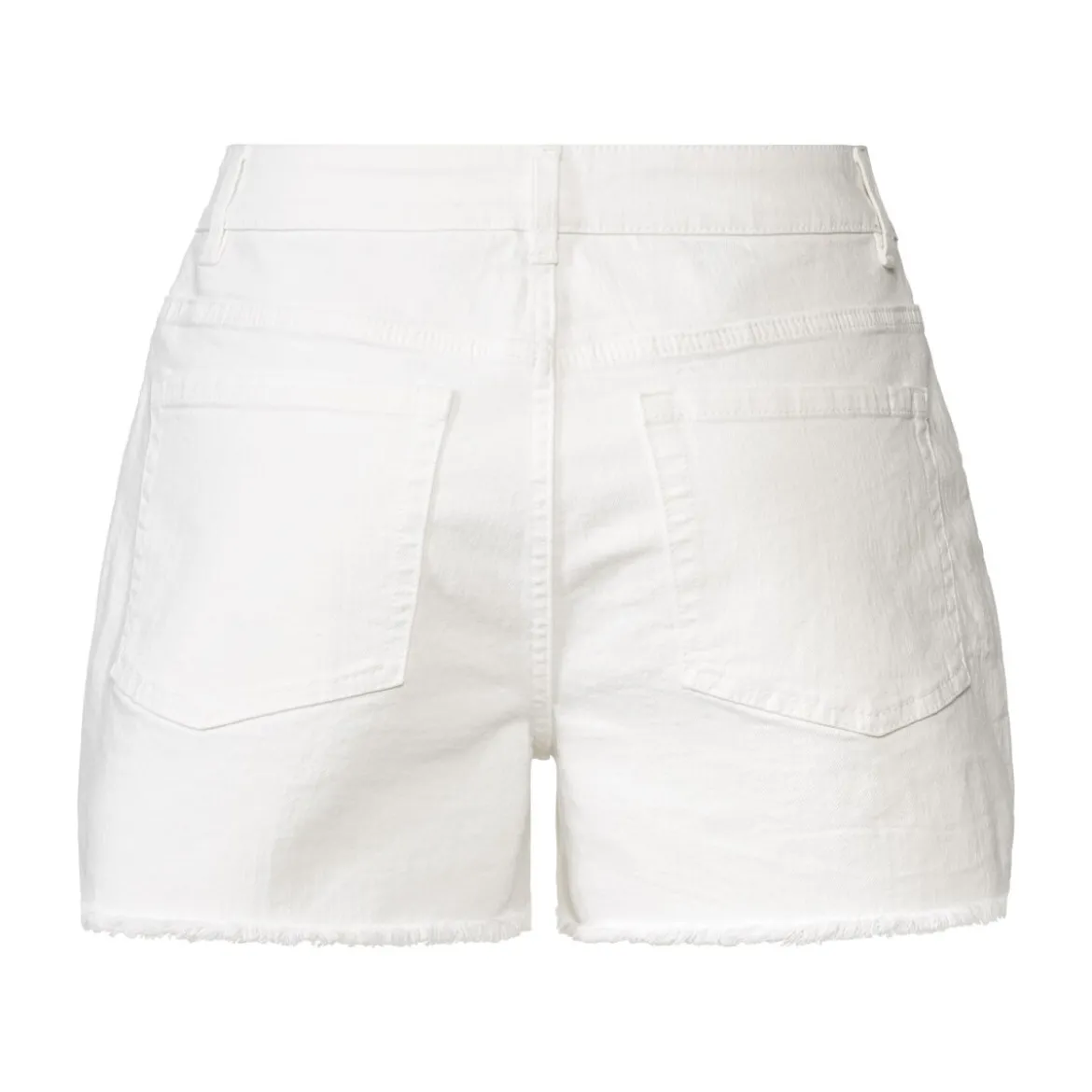 esmara® Damen Jeans Shorts, mit hohem Baumwollanteil (weiß, 34) - B-Ware neuwertig