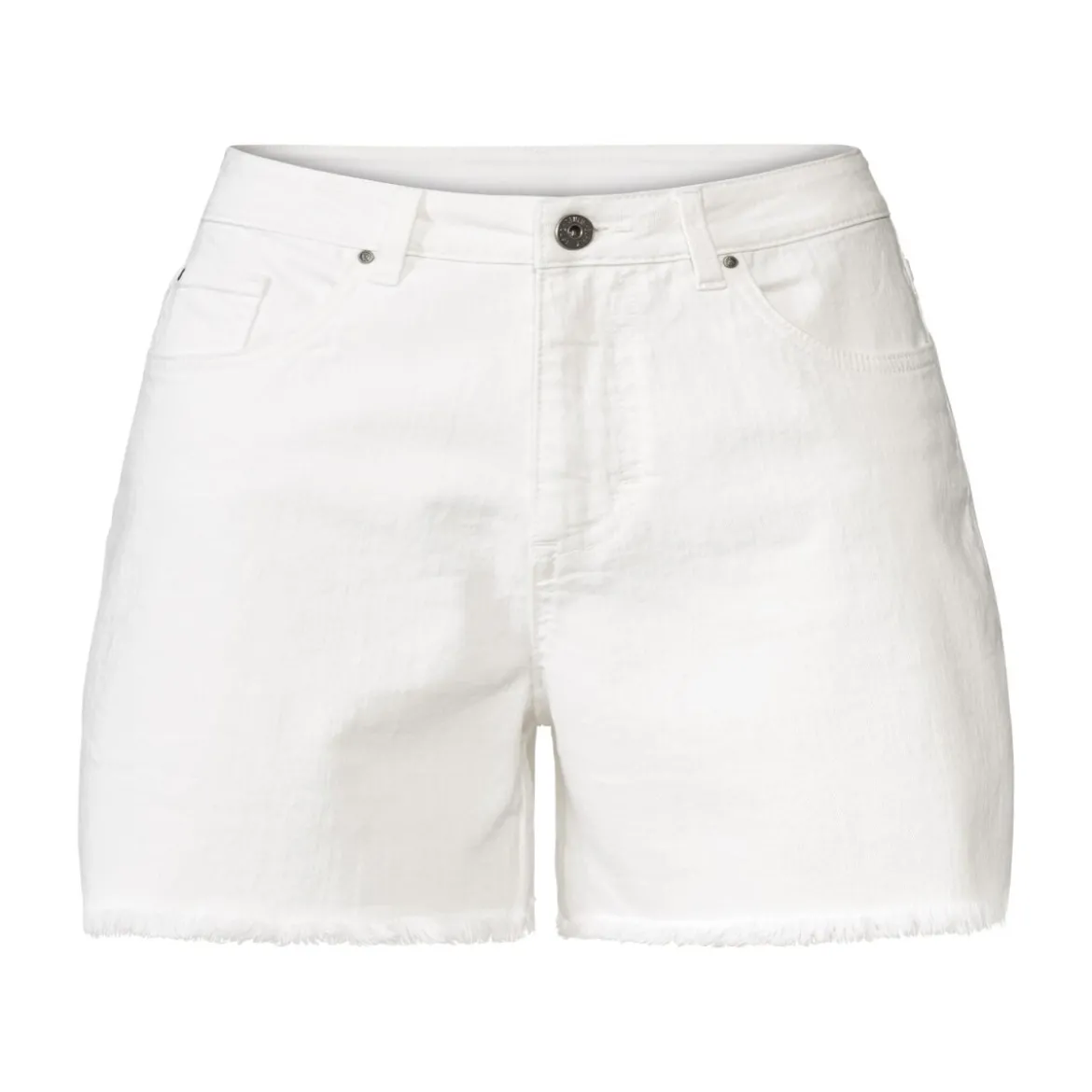 esmara® Damen Jeans Shorts, mit hohem Baumwollanteil (weiß, 34) - B-Ware neuwertig