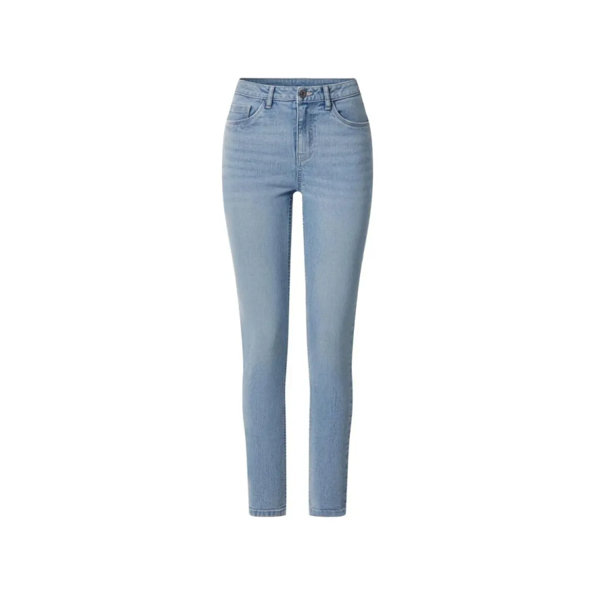 esmara® Damen-Jeans, Skinny Fit, normale Leibhöhe, 38, blau - B-Ware neuwertig