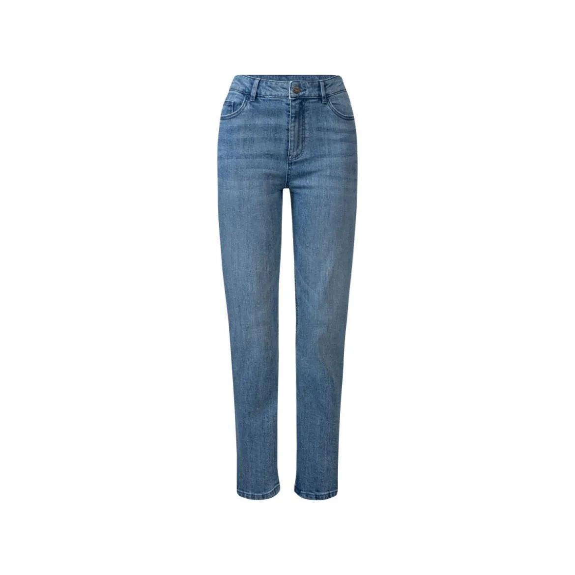 esmara® Damen Jeans, Straight Fit, mit normaler Leibhöhe (hellblau, 38 short length) - B-Ware neuwertig