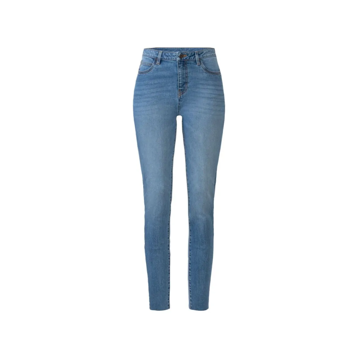 esmara® Damen Jeans, Super Skinny Fit, mit hohem Baumwollanteil (blau, 34) - B-Ware neuwertig