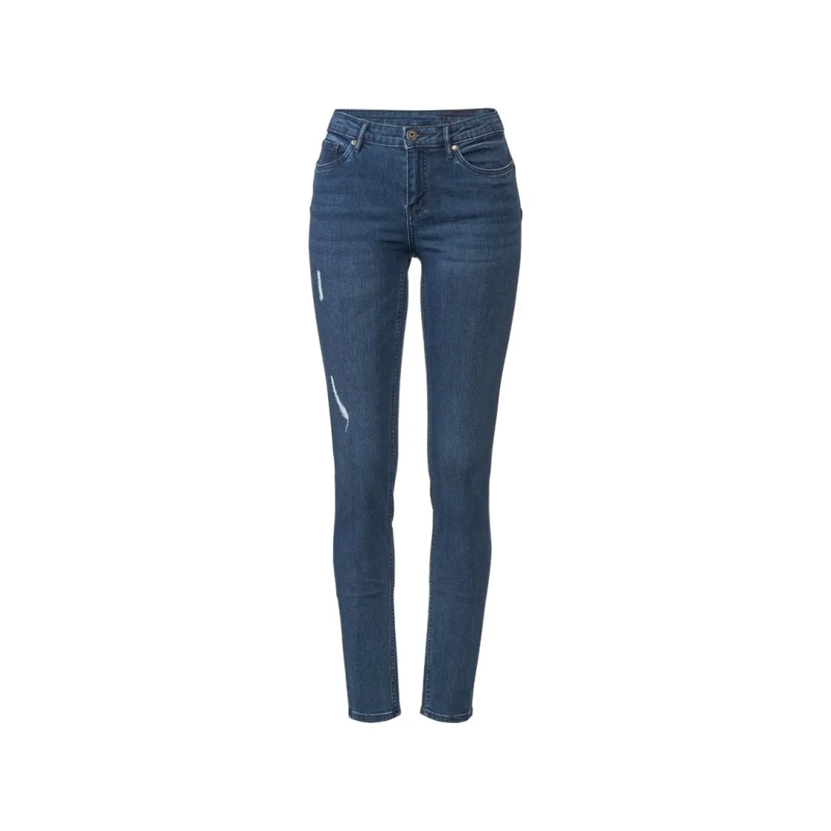 esmara® Damen Jeans, Super Skinny Fit, mit normaler Leibhöhe (blau, 38) - B-Ware neuwertig