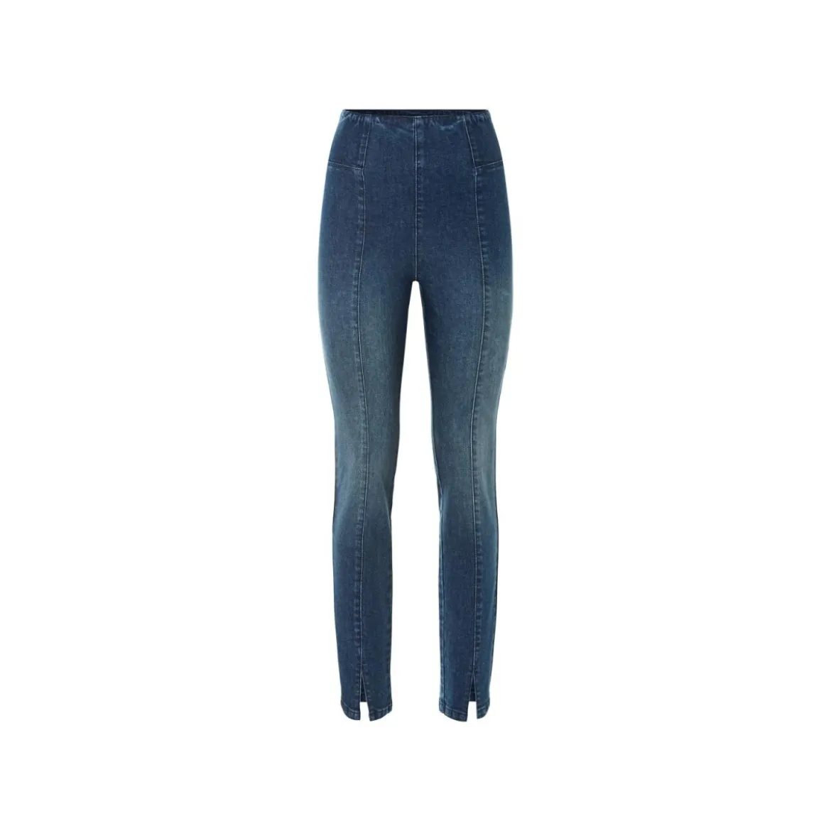 esmara® Damen-Jeggings, Slim Fit, hohe Leibhöhe, S, blau - B-Ware neuwertig