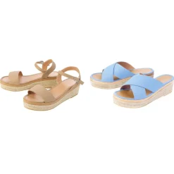 esmara® Damen Keilsandalen, im sommerlichen Bast-Look - B-Ware
