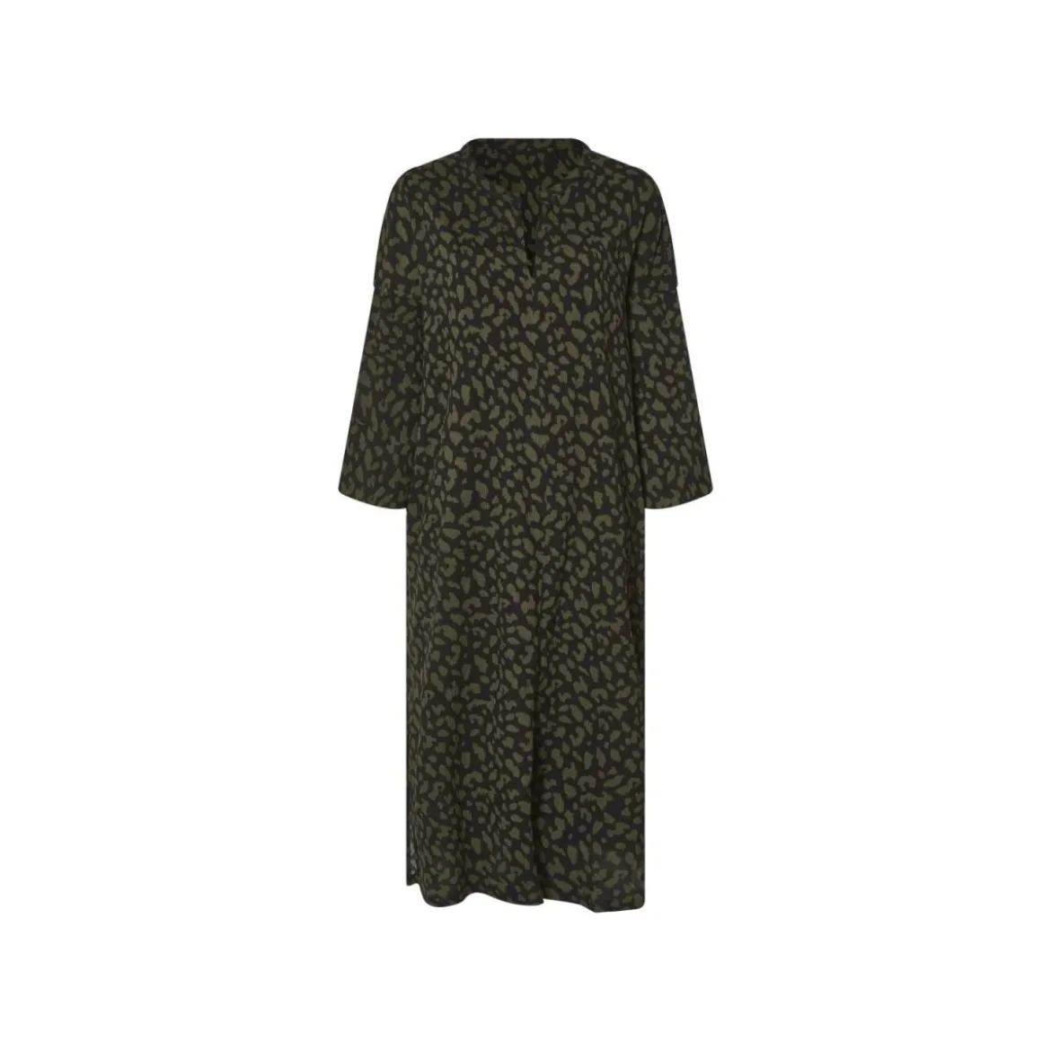 esmara® Damen-Kleid, mit Crêpe-Struktur, XL, grün/gemustert - B-Ware neuwertig
