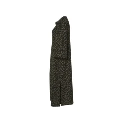 esmara® Damen-Kleid, mit Crêpe-Struktur, XL, grün/gemustert - B-Ware neuwertig