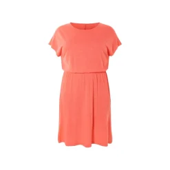 ESMARA® Damen Kleid mit Leinen (Koralle, XL(48/50)) - B-Ware sehr gut