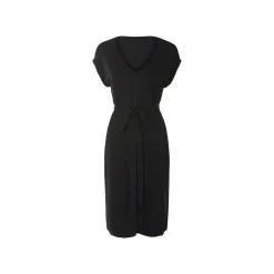 esmara® Damen Kleid, mit Leinen (Schwarz, XS(32/34)) - B-Ware neuwertig