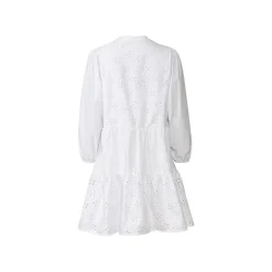 esmara® Damen Kleid mit modischer Lochstickerei (weiß, 40) - B-Ware neuwertig