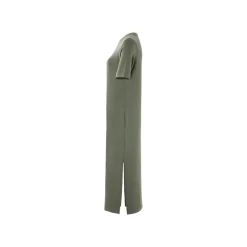 esmara® Damen Kleid, mit Seitenschlitzen (olive, L (44/46)) - B-Ware neuwertig