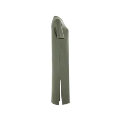esmara® Damen Kleid, mit Seitenschlitzen (olive, L (44/46)) - B-Ware neuwertig