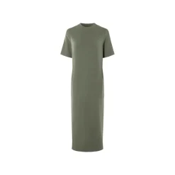 esmara® Damen Kleid, mit Seitenschlitzen (olive, L (44/46)) - B-Ware neuwertig