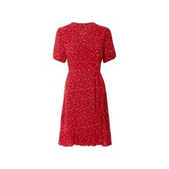esmara® Damen Kleid, mit V-Ausschnitt (Rot, M (40/42)) - B-Ware neuwertig