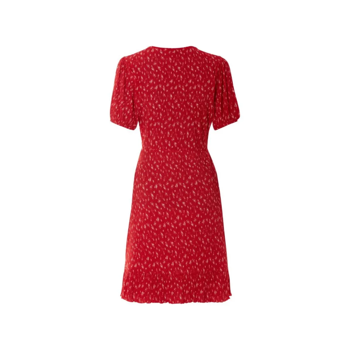 esmara® Damen Kleid, mit V-Ausschnitt (Rot, M (40/42)) - B-Ware neuwertig