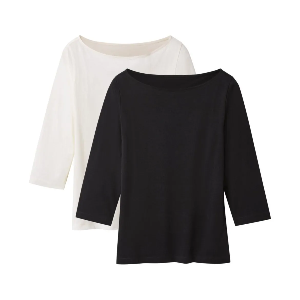 esmara® Damen Langarmshirt 3/4 Arm, 2 Stück - B-Ware