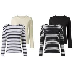esmara® Damen Langarmshirts, 2 Stück - B-Ware