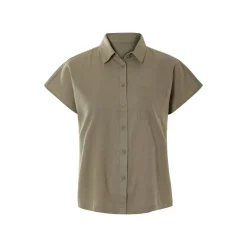 esmara® Damen Leinenbluse, leger geschnitten (olive, 34) - B-Ware neuwertig