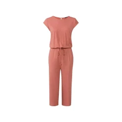esmara® Damen Leinen-Jumpsuit, 3/4 Länge, mit Schlitz (Koralle, S(36/38)) - B-Ware Beschädigt