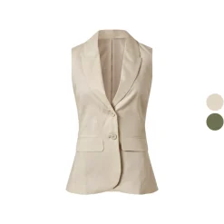 esmara® Damen Leinen-Weste, leicht tailliert - B-Ware