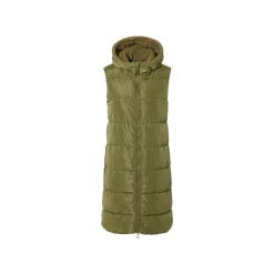 esmara® Damen Longweste, wasserabweisendes Obermaterial (olive, S(36/38)) - B-Ware neuwertig