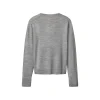 Esmara® Damen Merinopullover, S, hellgrau - B-Ware neuwertig