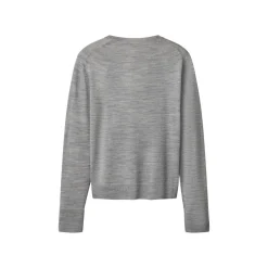 Esmara® Damen Merinopullover, S, hellgrau - B-Ware neuwertig