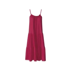 esmara® Damen Midikleid mit Crinklestruktur (pink, S (36/38)) - B-Ware neuwertig